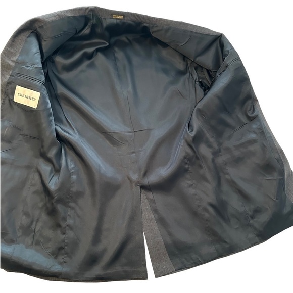 *CLEARANCE* Cricketeer gray windowpane men’s 2-button suit jacket 44R 34W - Picture 6 of 15